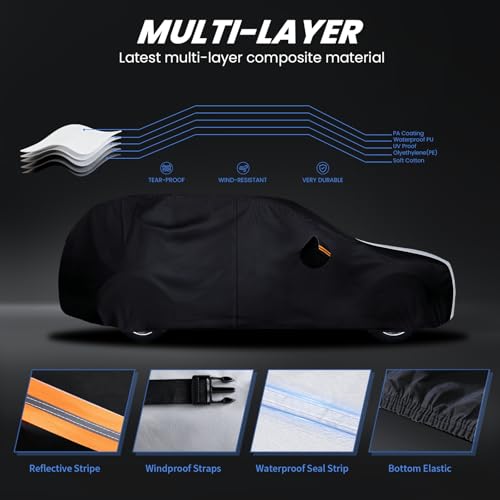 Multi Layer Car Cover Custom Fit for Kia Telluride (Custom fit Kia Telluride / SUV car cover)