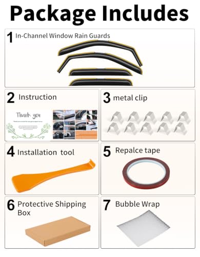 Window Rain Guards for 2007 (Fit for 2007-2013 Silverado/Sierra Crew Cab)