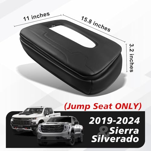Armrest Cover for Silverado & Sierra 2019 (1) 19-26 |Silverado & Sierra| Jump Seat, +Thick)