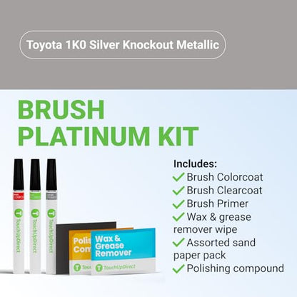 Car Paint Touch Up Brush Kit (Brush - Platinum Kit / Silver Knockout Metallic)