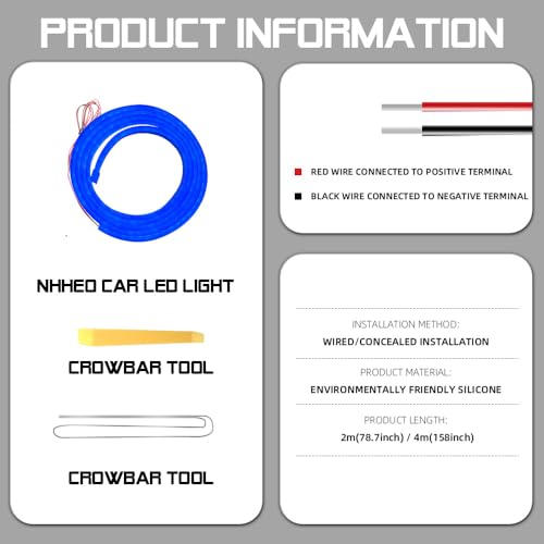 Car LED Strip Light For Trunk (Blue / Standard-79 In.)