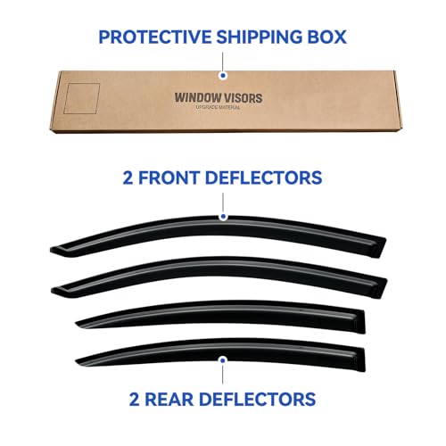 Window Visors Rain Guards for 2004 (2004-2009 Mazda 3 Sedan)