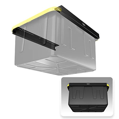 Heavy Duty Overhead Garage Storage Rack for 1 Bin. Adjustable Width (1 Bin)