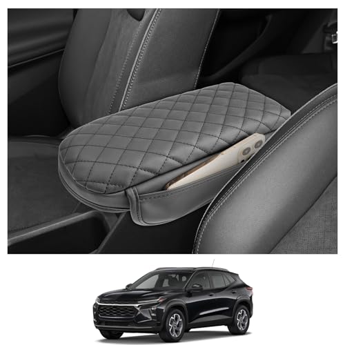 2024 2025 Trax Center Console Cover for 2024 2025 Chevy Trax Armrest Cover Middle Console Pad Arm Rest Cover 2024 Trax 2025 Accessories (w/ Pockets)