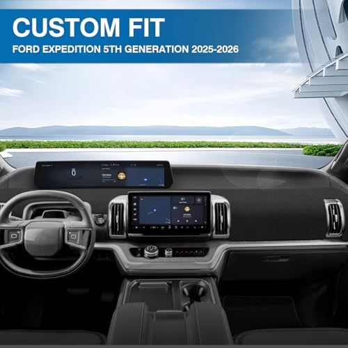 Black Dash Cover Compatible with Ford Expedition 2025 2026 Dashboard Cover Accessories for Expedition Non (Expedition 25-26(black))