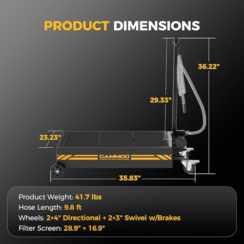 15 Gal Electric Oil Drain Pan with Pump (Black)