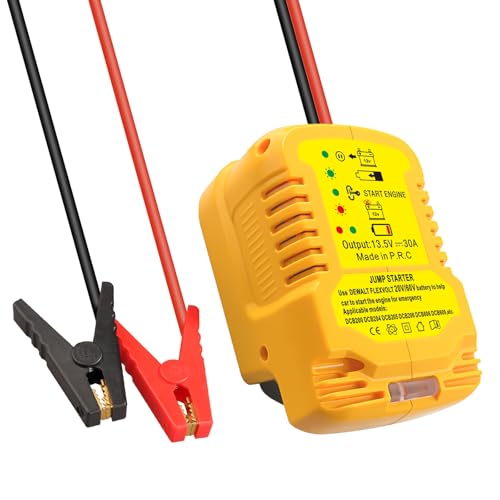 Jumper Starter Adapter for DeWalt 20V 60V Battery Car Jump Cables