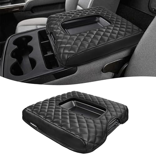 Center Console Cover for 2014 (Jump Seat, Silverado & Sierra 2014-2018 / Black Cushion)