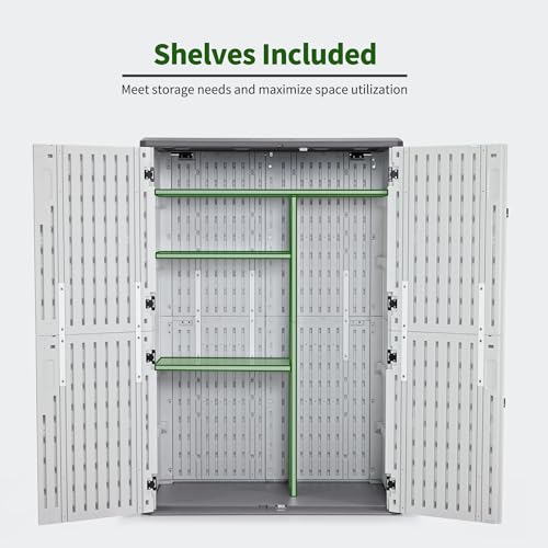 Macrout 50 Cu Ft Outdoor Storage Cabinet with Shelves (Medium)