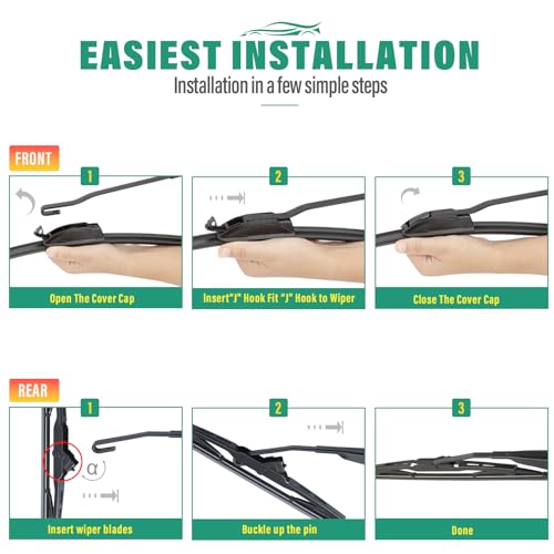Windshield Wiper Blades Replacement for Chevy Equinox 2018 (24" 18" 13")