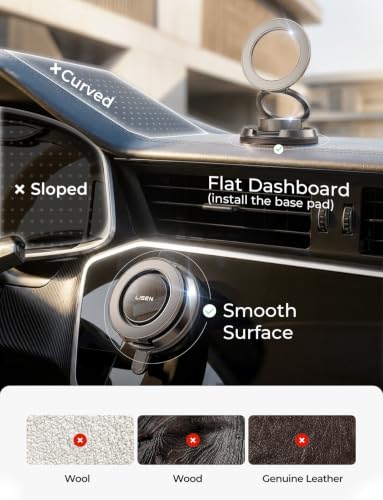 Suction Phone Mount for Vacuum for iPhone 18 Pro Max Car Mount Holder [All (Space Gray)