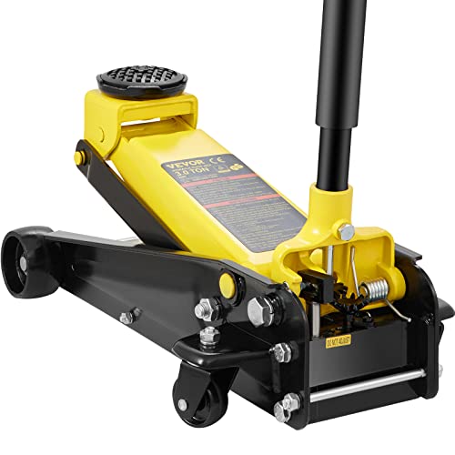 3 Ton Low Profile Floor Jack for All Terrain Vehicles (yellow)