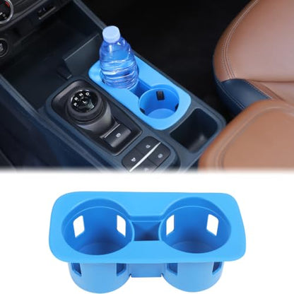 Center Console Cup Holder Protector Compatible with Ford Maverick 2022 (Blue)