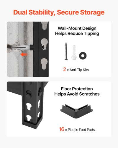 Storage Shelves (18.07" D x 36.34" W x 71.38" H)