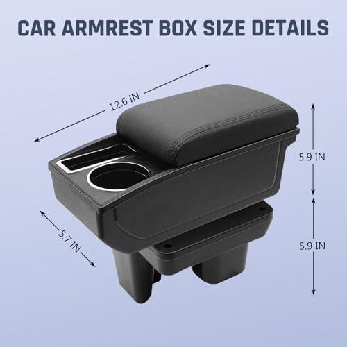 Armrest Box for Toyota Hilux Accessories (Black Thread)