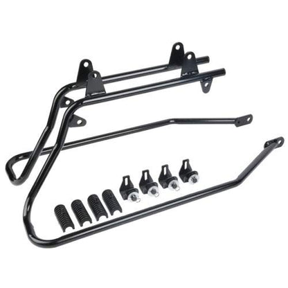 Motorcycle Hard Saddlebags with Black Conversion Brackets Fit For Harley Softail Deluxe Heritage Softail 1984 (Matte Black)