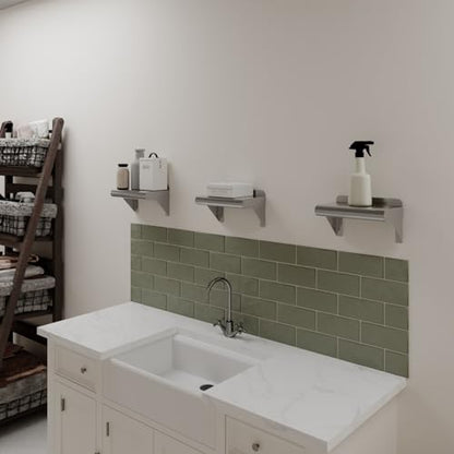 12 in. x 16 in. Stainless Steel Wall Mount Shelf (6 in. x 10 in.)