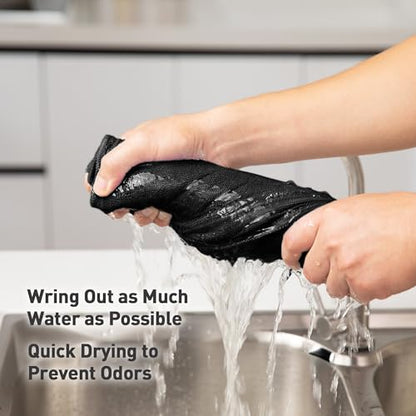 Black Microfiber Cleaning Cloth 13"x13" (12-Pack (13"x13"） / Black)