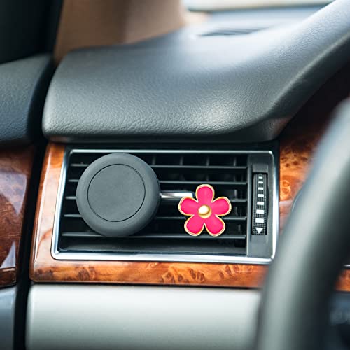 6 Pcs Daisy Vent Clips for Car (Red, / Pack of 6 (2.5 cm, 3 cm, 3.3 cm))