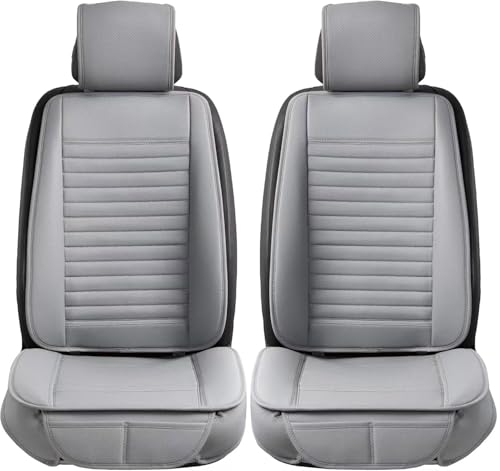 2pc Car Seat Covers (Gray / 2x Front Seat Covers)