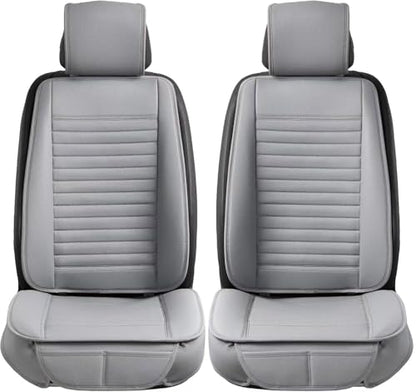 2pc Car Seat Covers (Gray / 2x Front Seat Covers)