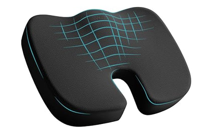 Memory Foam Seat Cushion (Black)