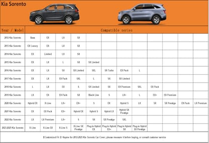 6 Layers Waterproof SUV Car Cover for Kia Sorento 2012 (LM-Silver / 52. Custom Fit Kia Sorento)