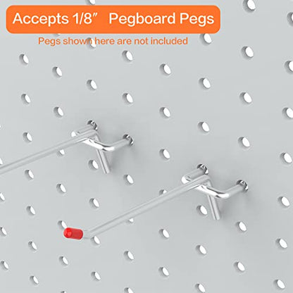 Metal Pegboard Wall Panels (Gray / 2PC)