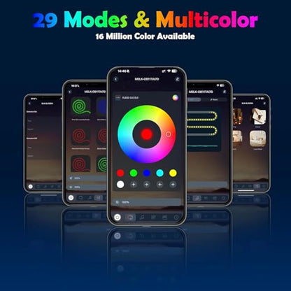6 in 1 Car Led Strip Lights with App Control