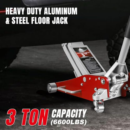 3 Ton Low Profile (3 Ton Aluminum / Red)