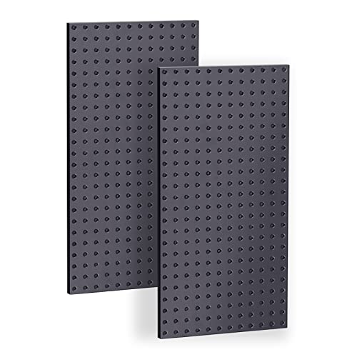 Metal Pegboard Wall Panels (Black / 2PC)