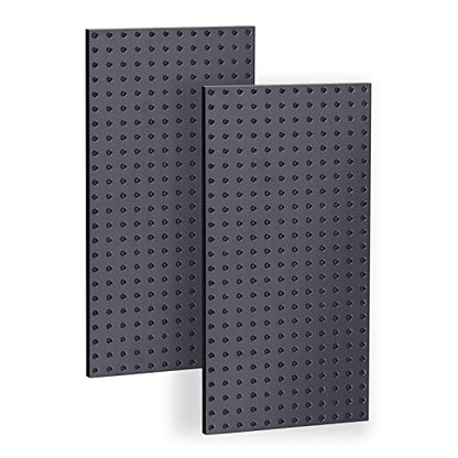 Metal Pegboard Wall Panels (Black / 2PC)