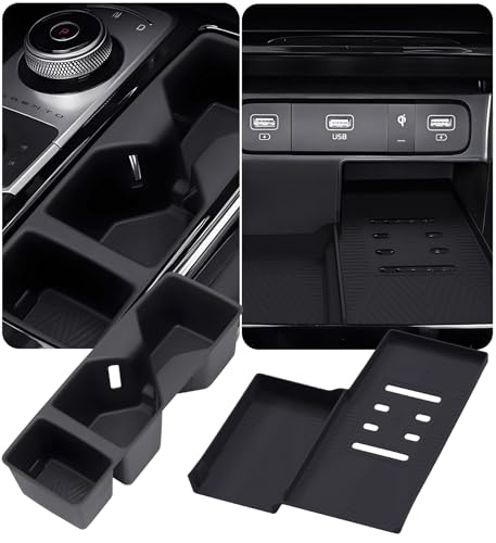 Cup Holder Insert & Wireless Charging Protective Mat for KIA Sorento 2026 2025 2024 2023 2022 2021 (Fits for 2021-2026 Sorento)