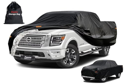 Heavy Duty Truck Cover for Nissan Titan (11-Titan(2004-2015) King Cab/Crew Cab SB Bed / PE-Black)