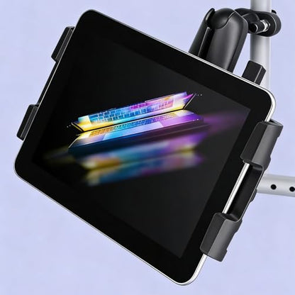 Tablet Mount Holder with U (U-bolt Base for Rails 0.5'' to 1.25'' in Diameter)