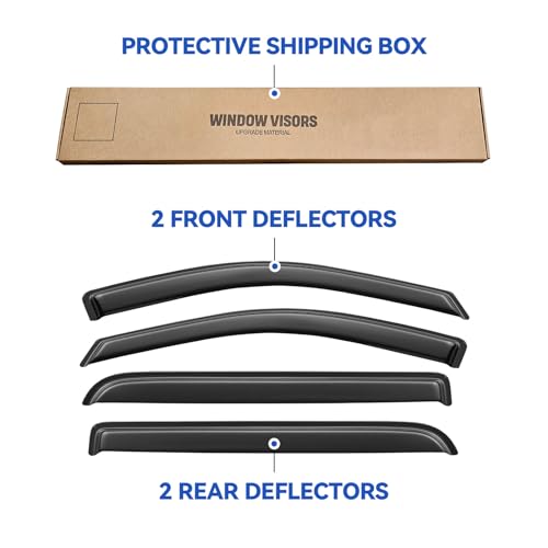 Window Visors Rain Guards for 2004 (2004-2008 f150 SuperCrew)