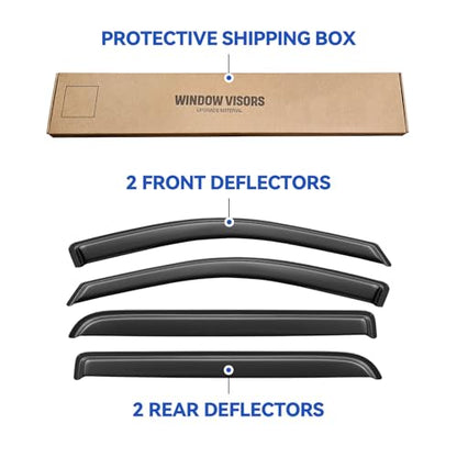 Window Visors Rain Guards for 2004 (2004-2008 f150 SuperCrew)
