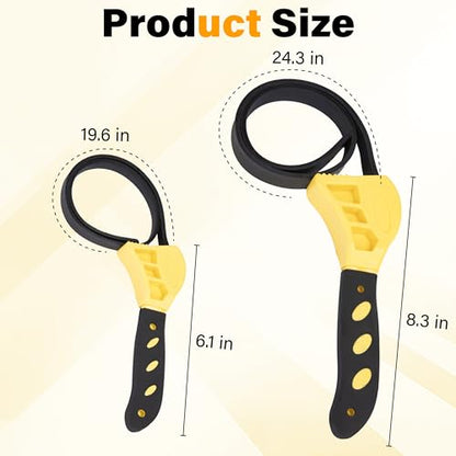 2 PCS Strap Wrench Plumbing (Yellow)