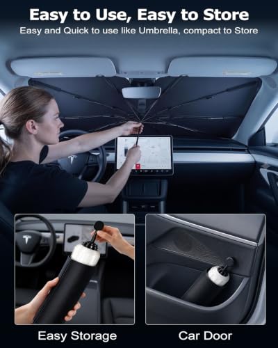 Umbrella Windshield Sun Shade for Car & SUV (Medium(57"L x 31"W))
