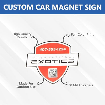 Custom Car Magnet Signs for Advertising and Promotion (Custom Size)