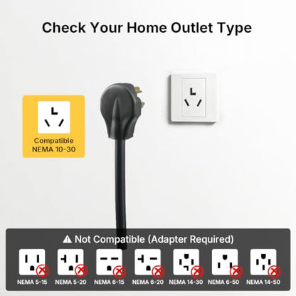 Level 2 EV Charger 30Amp 240V (30A-NEMA 10-30)
