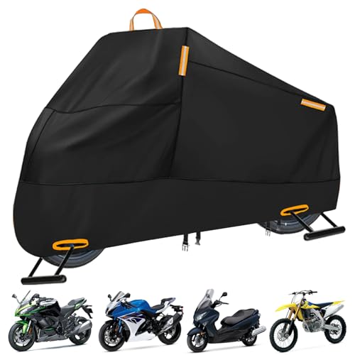Motorcycle Cover Waterproof Outdoor (L (Fits up to 86"))