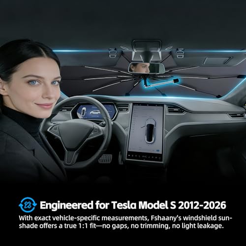 Windshield Sun Shade Umbrella for Tesla Model S 2012 (For Tesla Model S 2012-2026)