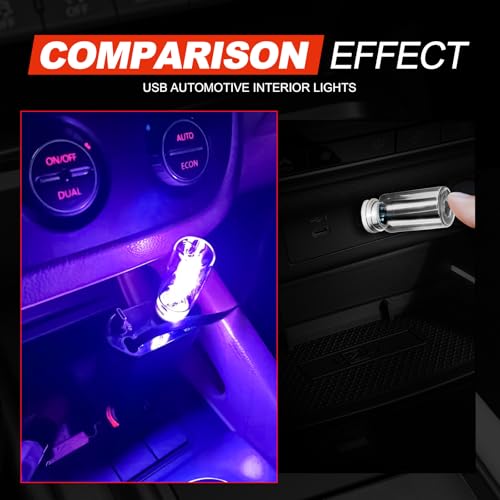 3PCS USB Car Interior Ambient Lights (Blue)