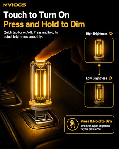 6 Pack USB Car Night Light (Yellow)