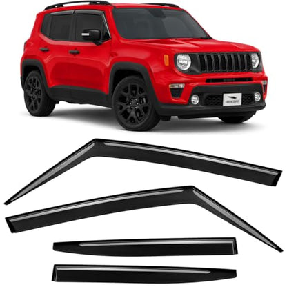 Tape on Extra Durable Rain Guards for Jeep Renegade 2015 (For Renegade 15-23)