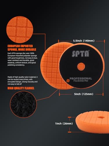 Pro Buffing Polishing Pads (6 Inch (150mm) / 3Pcs 6 Inch Buffing Sponge Pads)