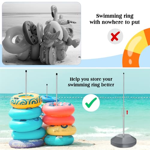 Pool Float Holder Storage Organizer Outdoor (13 x 78 in / Gray)