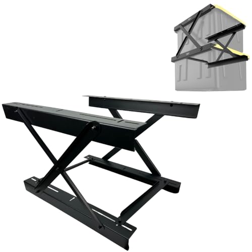 Dual Rail Heavy Duty Overhead Garage Storage System (Stacking 2 Bin)