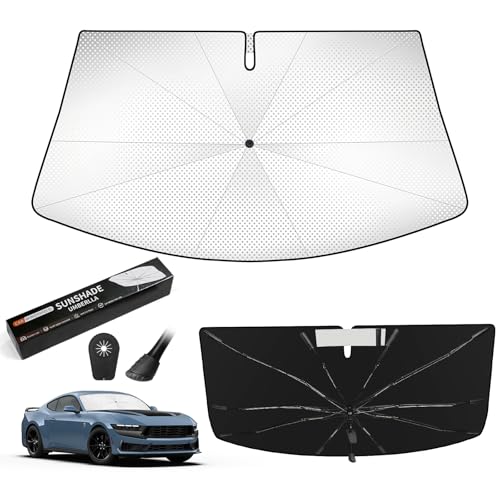 Windshield Sun Shade Umbrella for Ford Mustang 2015 (For Ford Mustang 2015-2026)